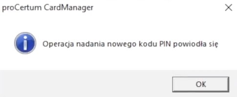 Potwierdzenie nadania nowego PIN