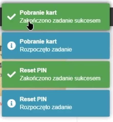 Potwierdzenie resetu PIN