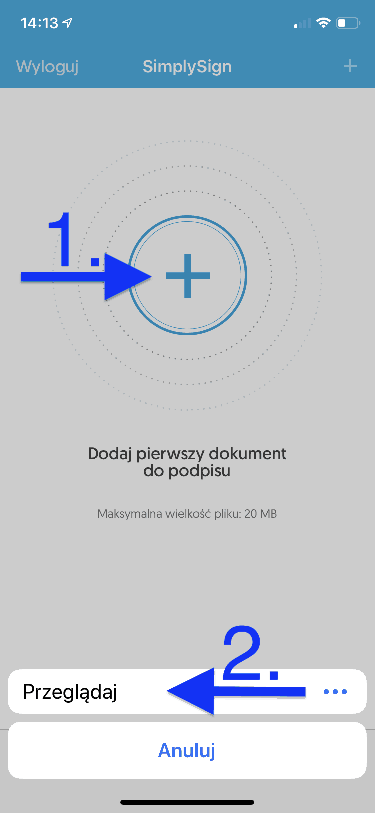 Dodawanie dokumentu w SimplySign